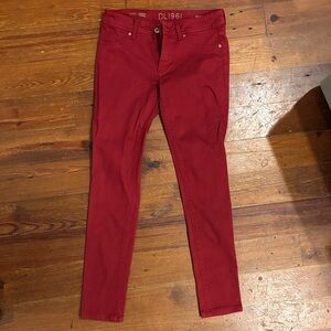 DL1961 Deep Red Emma Leggings